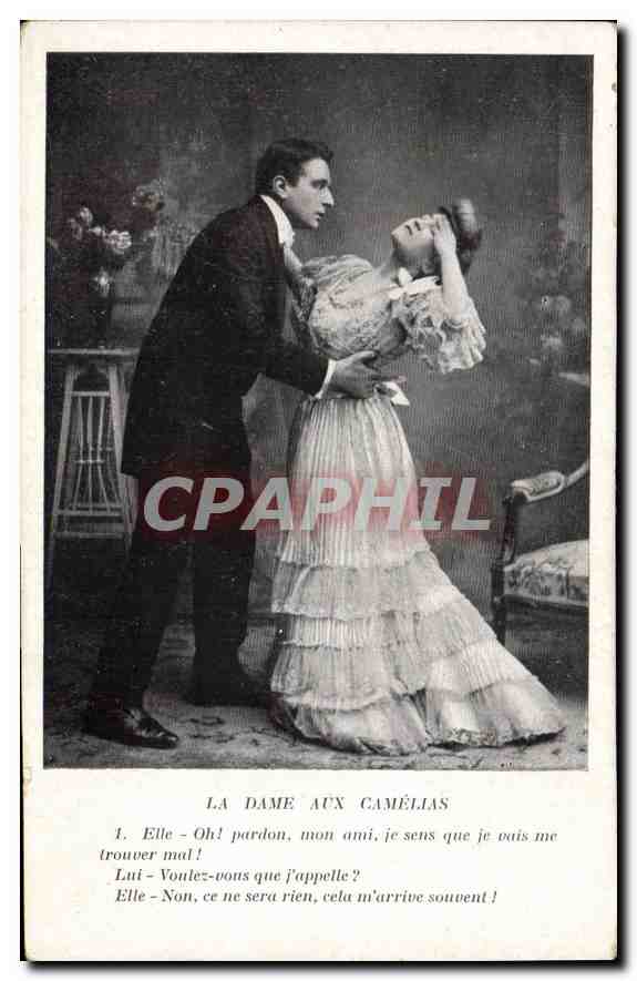 CPA La Dame aux camelias  Femme