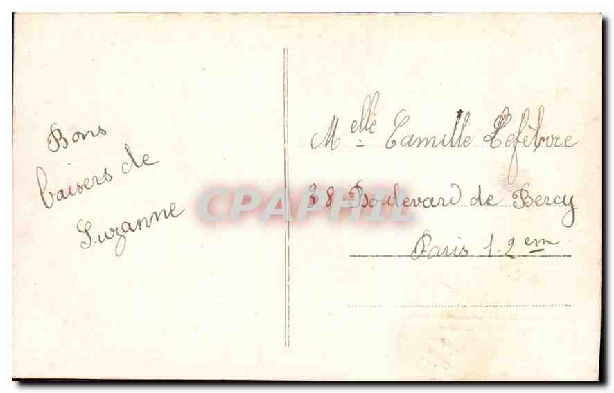 CPA Souvenir de Printemps Enfant — Verso