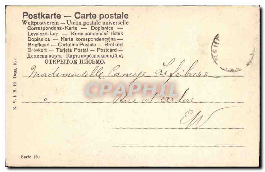 CPA Femme — Rückseite