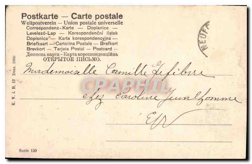 CPA Femme — Verso