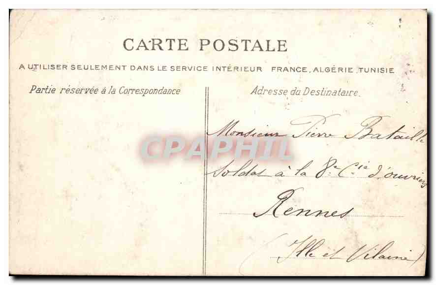 CPA La Normandie Cherbourg La Place Napoleon et les Quais  — Rückseite