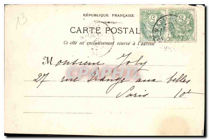 CPA Marseille Le Fort St Jean  — Rückseite