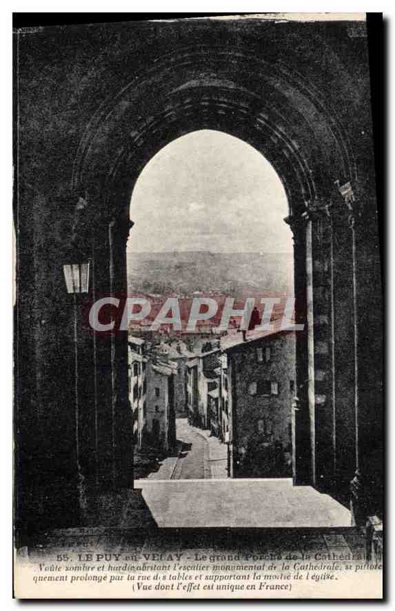 CPA Le Puy en Velay Le grand Porche de la Cathedrale 