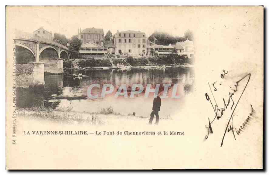 CPA La Varenne St Hilaire Le Pont de Chennevieres et la Marne 