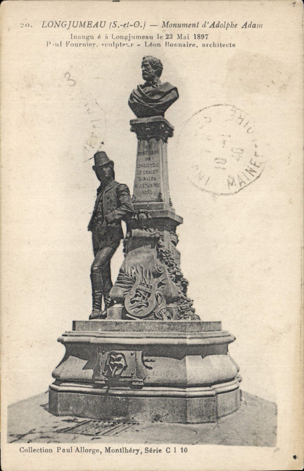 CPA Longjumeau S et O Monument d'Adolphe Adam 