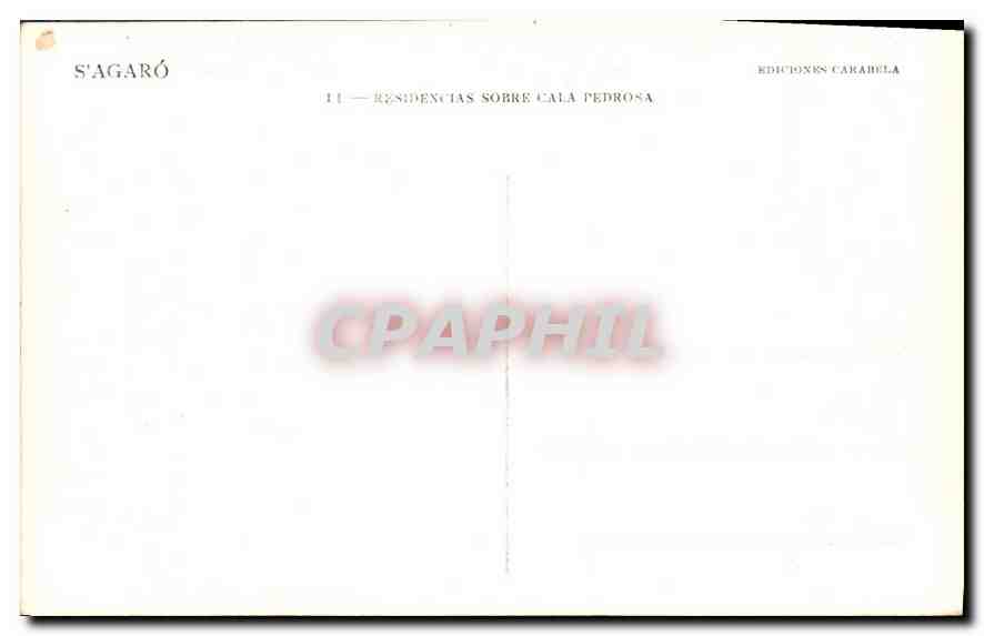 CPA S'Agaro Residencias sobre cala Pedrosa  — Rückseite