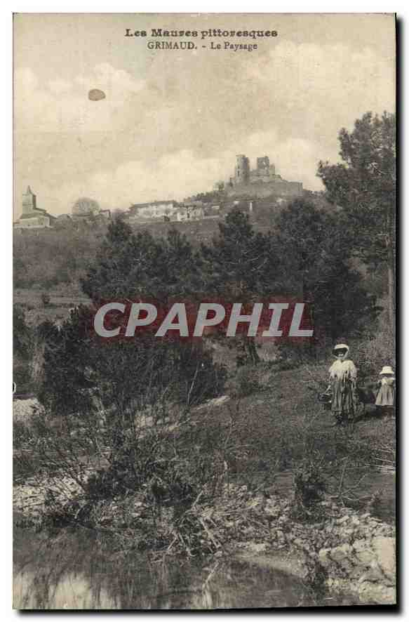 CPA Grimaud Le Paysage 