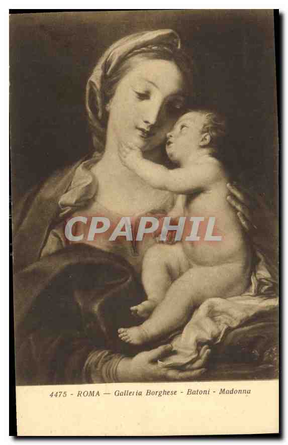 CPA Roma Galleria Borghese Batoni Madonna 