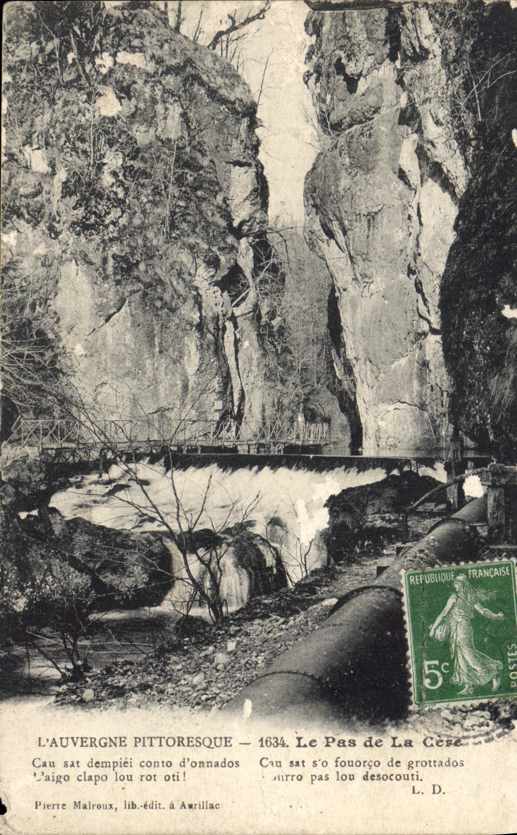 L'Auvergne pittoresque — Le Pas de La Cère — Pierre Malroux, lib.-édit. à Auriillac