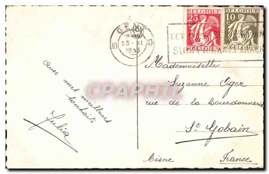 CPA Femme — Verso