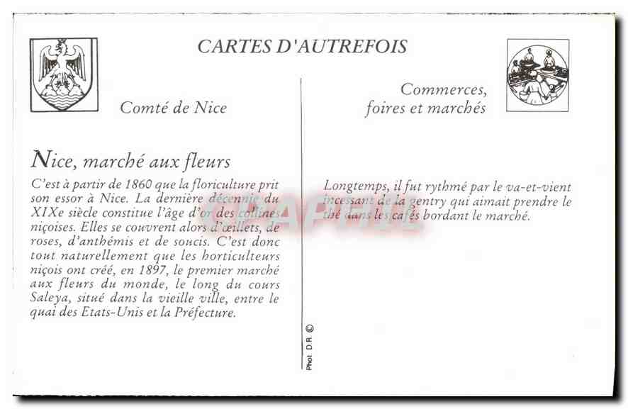 REPRO Nice Le Marche aux Fleurs Cours Saleya  — Rückseite