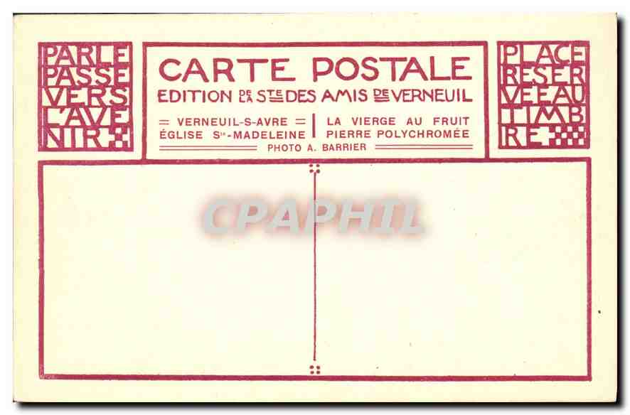 Vierge au fruit — Église Sainte-Madeleine — Édition des Amis de Verneuil — Reverso
