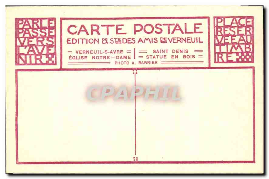 CPA Verneuil sur Avre Eglise Ste Madeleine — Back