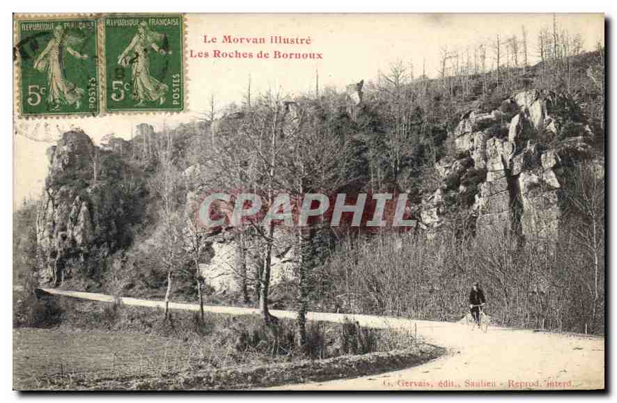 CPA Le Morvan Illustre Les Roches de Bornoux 