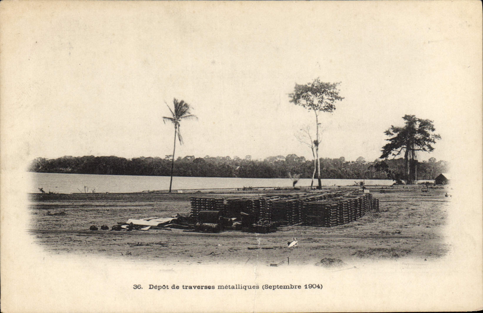 CPA Depot de traverse metalliques  Septembre 1904