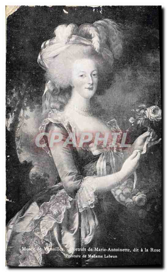 CPA Musee de Versailles Portrait de Marie Antoinette dit a la Rose 