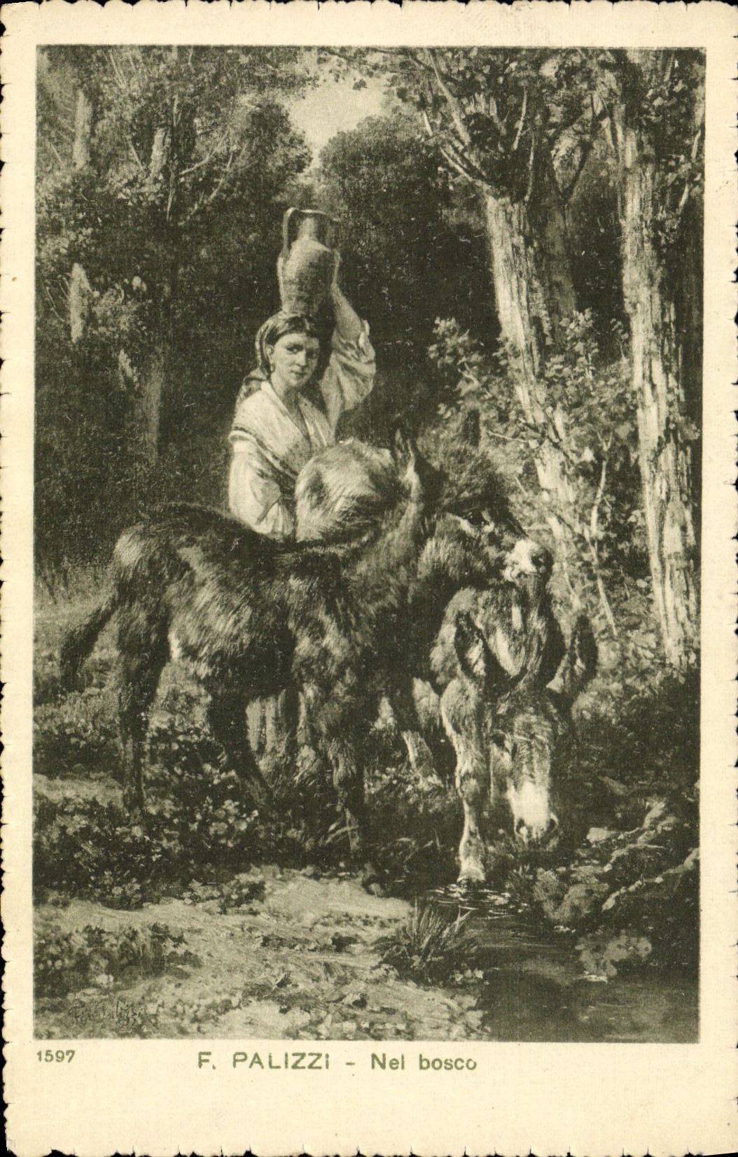 CPA F Palizzi Nel Bosco Ane mule