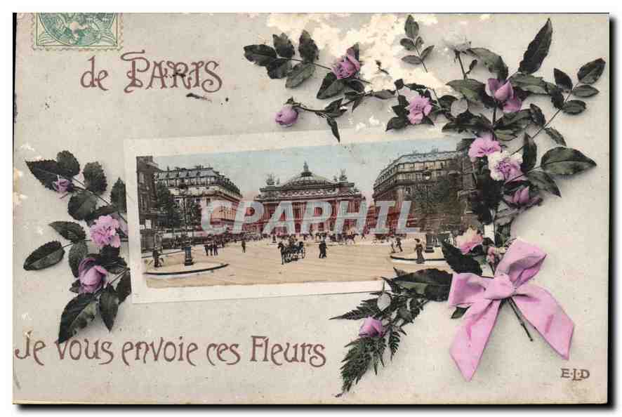 CPA De Paris Je vous envoie ces Fleurs 