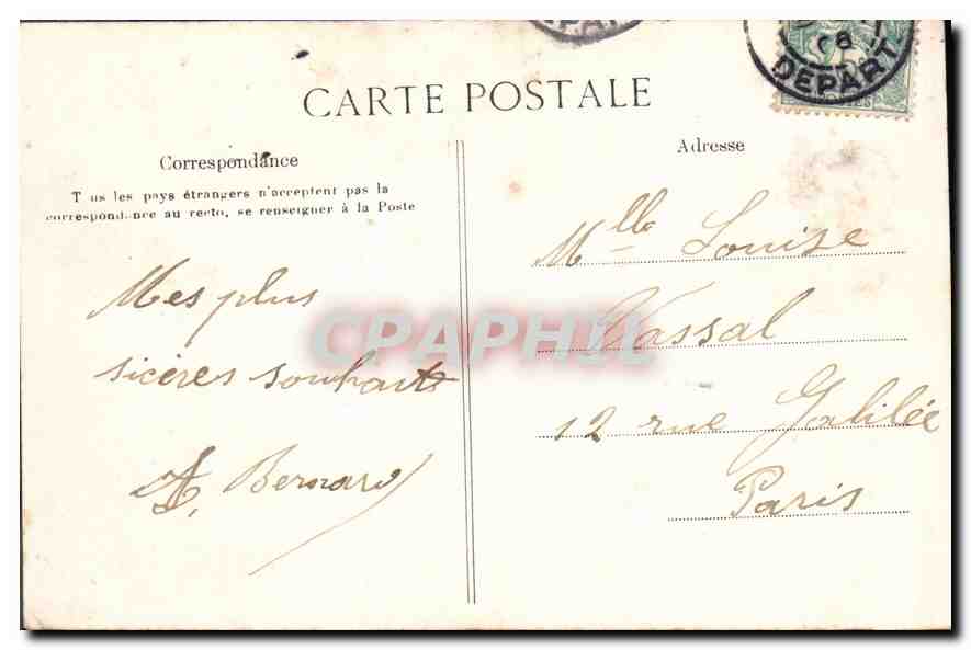 CPA De Paris Je vous envoie ces Fleurs  — Rückseite