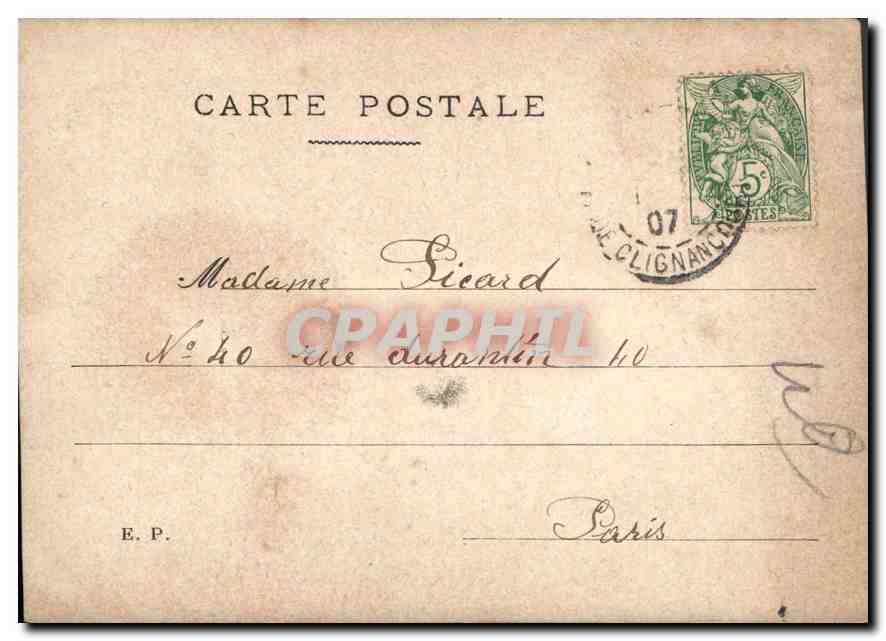 CPA Femme Enfant — Rückseite