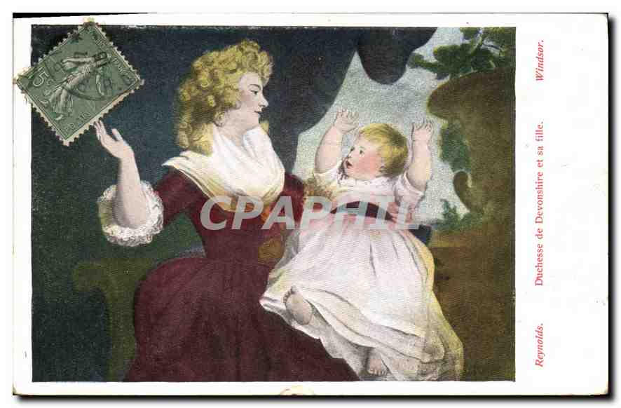 CPA Reynolds Duchesse de Devonshire et sa fille Windsor 