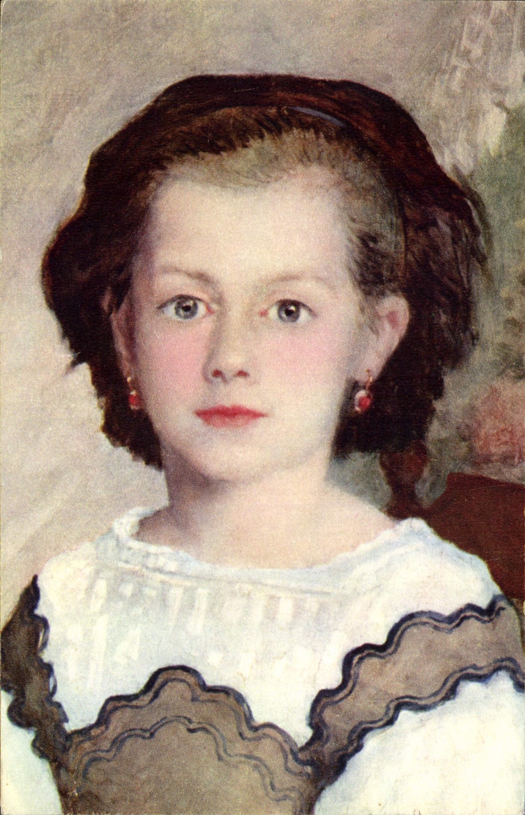 CPA Renoir Portrait de Mademoiselle Romaine Lacaux 