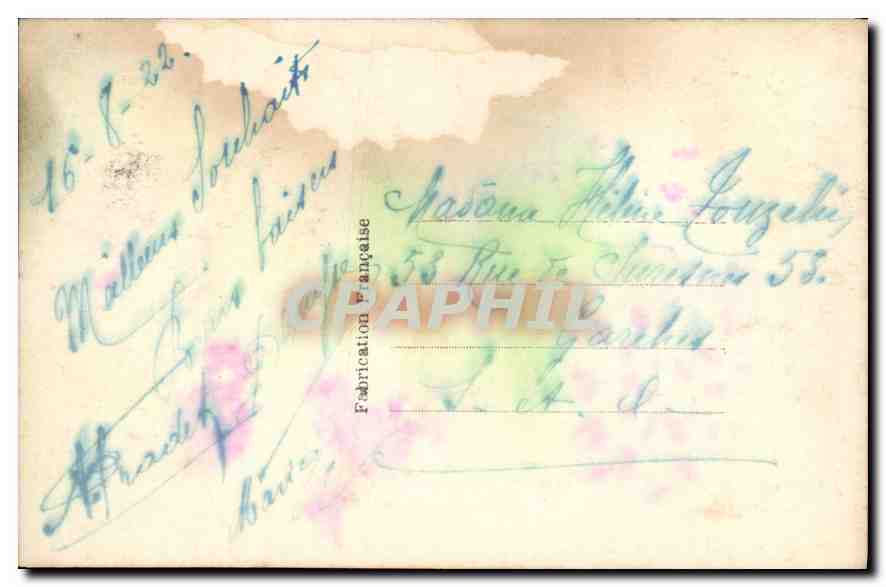 CPA Bonne Fete Fleurs — Rückseite