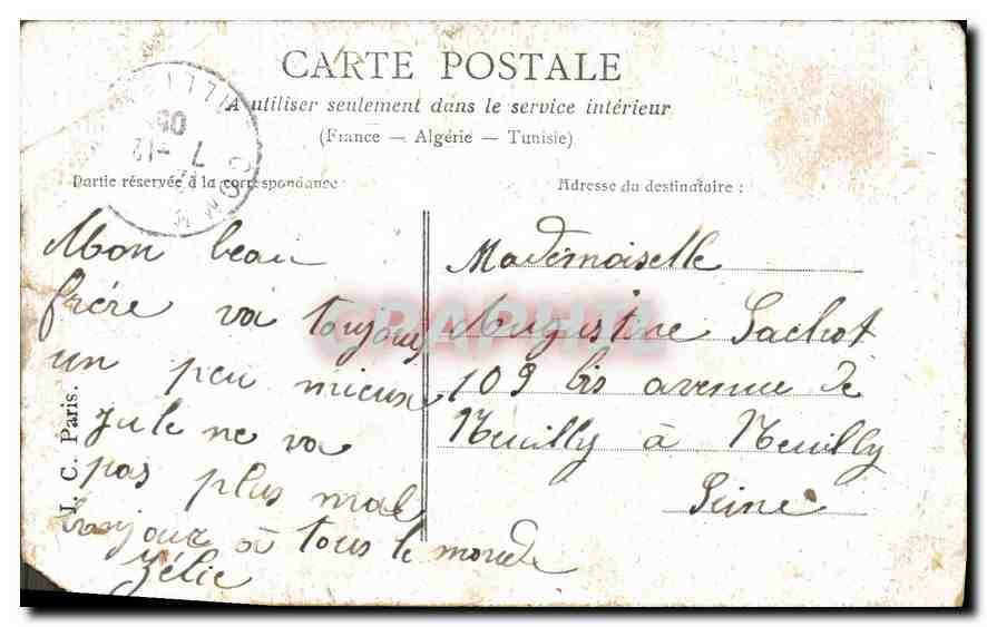CPA Heureux Jour Consultons le calendier Mail il ne saurait l'oublier Femme  — Rückseite