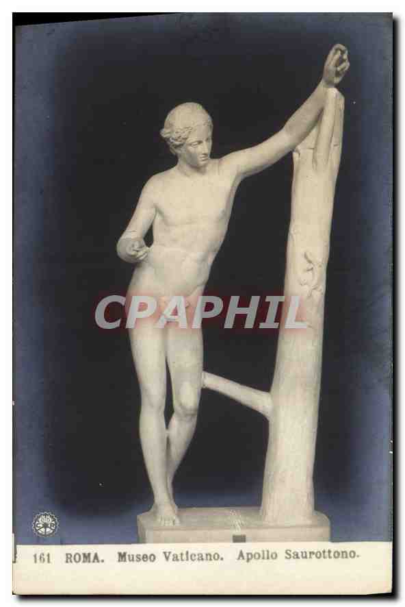 Roma. Museo Vaticano. Apollo Saurottono — éditeur Union postale universelle, n° de série 161