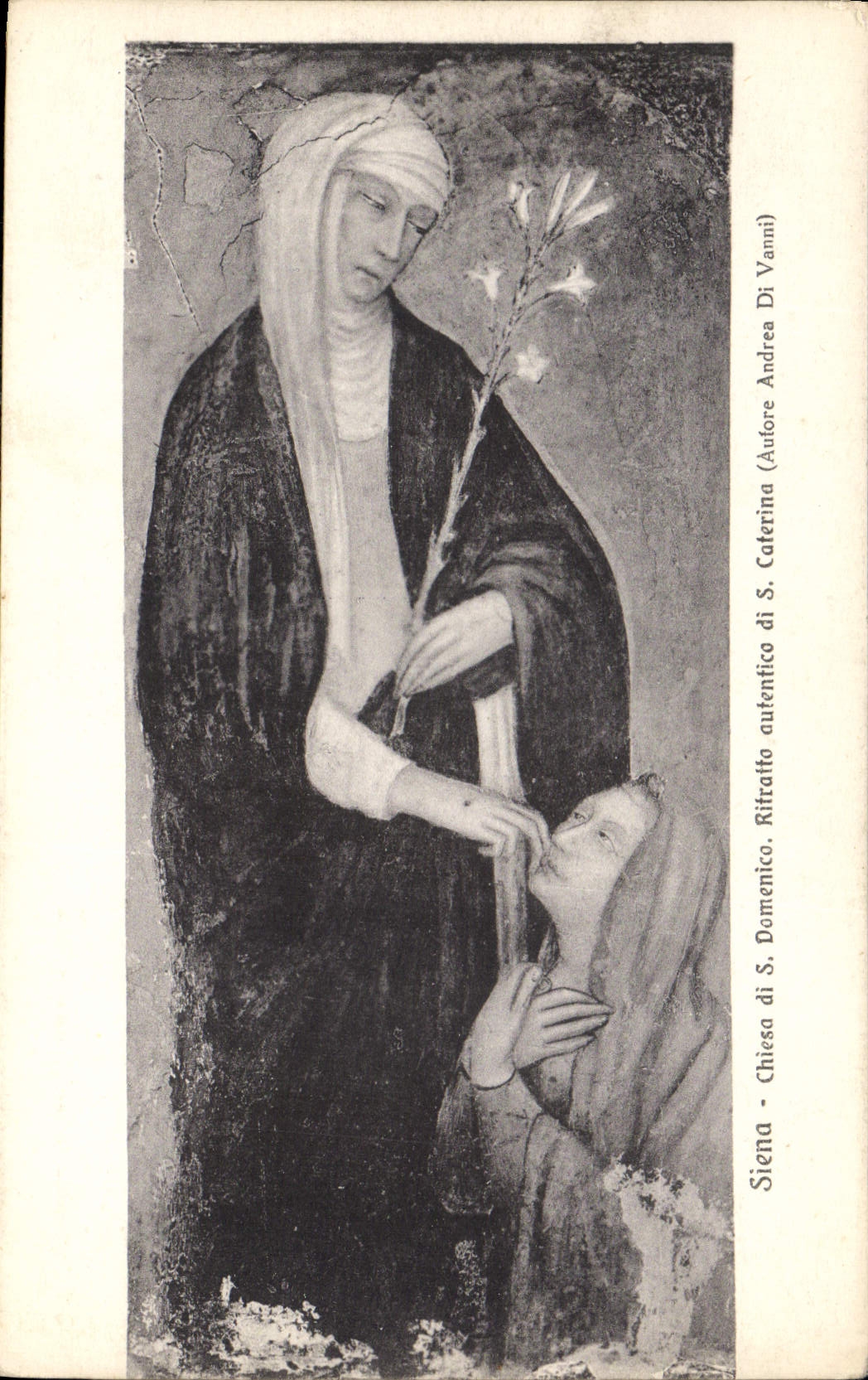 Sienne - Ritratto autentico di S. Caterina di S. Domenico - Autore Andrea Di Vanni
