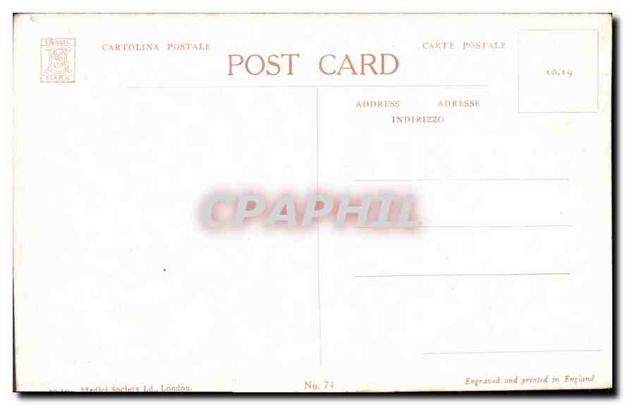 CPA Madonna Orans  — Verso
