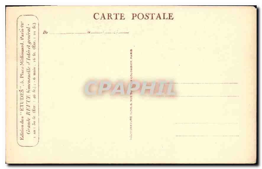 CPA La Bruyere portrait par Largilliere Chateau de Mouchy  — Back