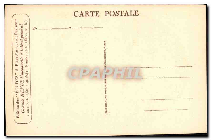 Fontenelle — Versailles — Geknüpfter Portrait — Ausgabe der 'Études', 5, Place Saint-François-Xavier, Paris — Rückseite