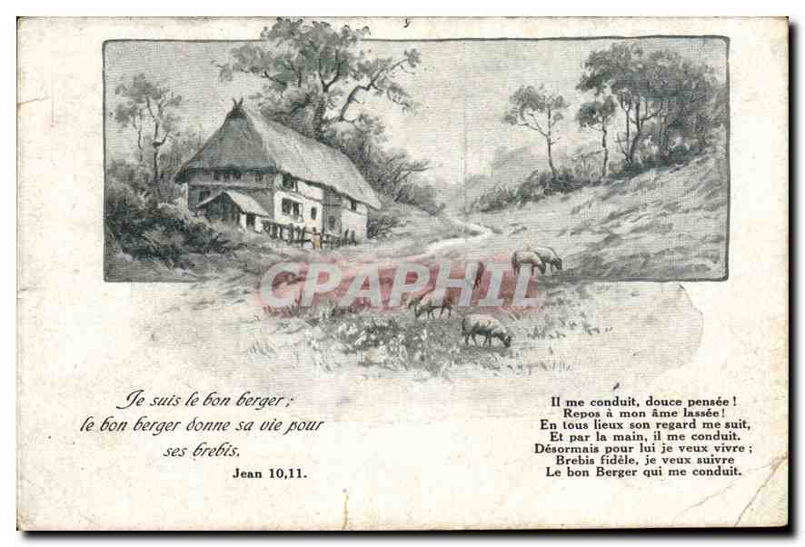 CPA Je sus le bon berger 