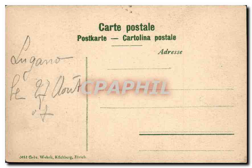 S. Maria degli Angioli (Luini) - Lugano — éditeur Geb. Wehrli, Kilchberg, Zürich, n° 6651 — Reverso