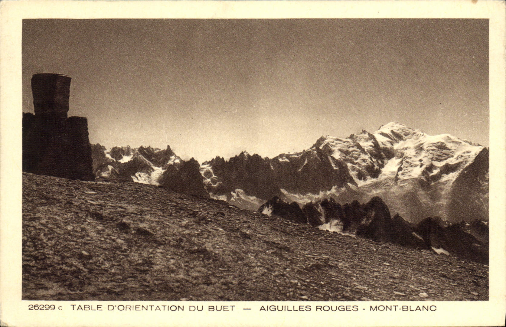 Orientierungstafel des Buet — Rote Nadeln - Mont Blanc