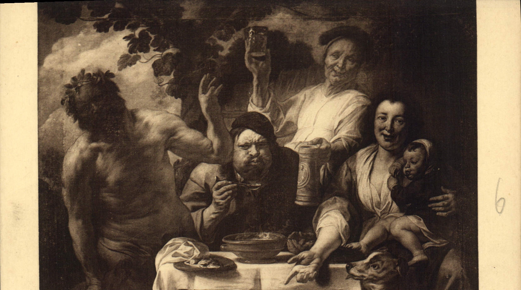 Le satyre et le paysan — J. Jordaens (1593-1678) — Édition D. n°123