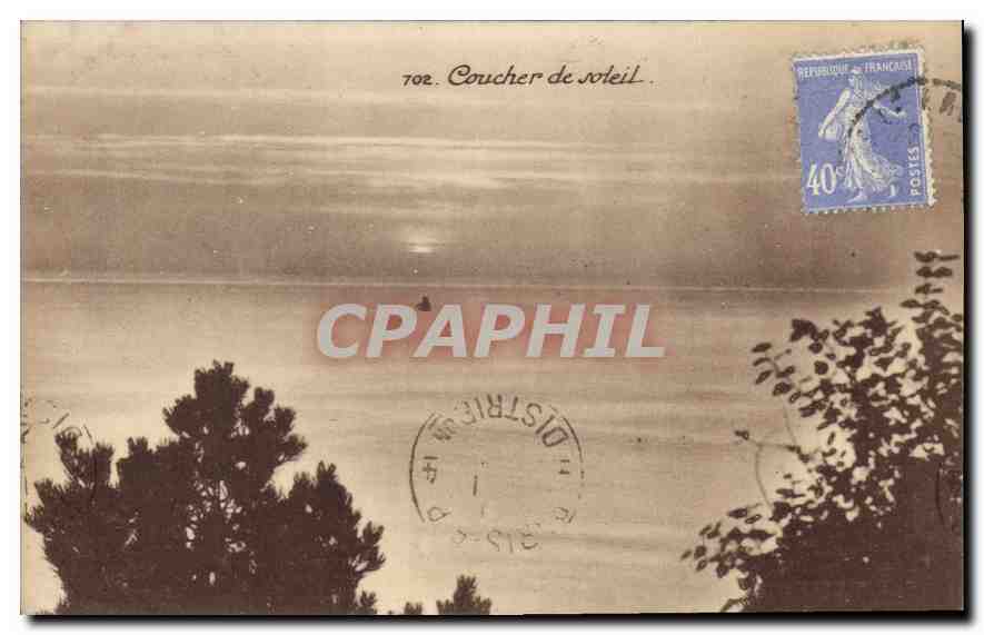 CPA Coucher de soleil 