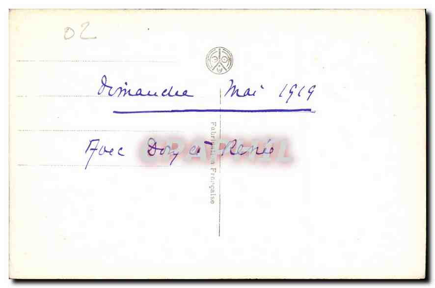 CPA Chateau de la Malmaison Chambre de la Reine Hortense  — Rückseite
