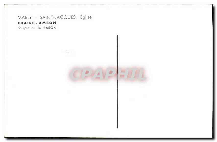 CPA Marly Saint Jacques Eglise Chaire Ambon  — Rückseite