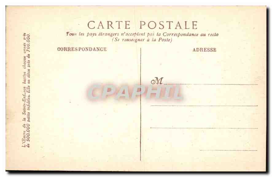 CPA Laissez venir a moi les petits enfants Collection de Louvre de la Sainte Enfance  — Verso