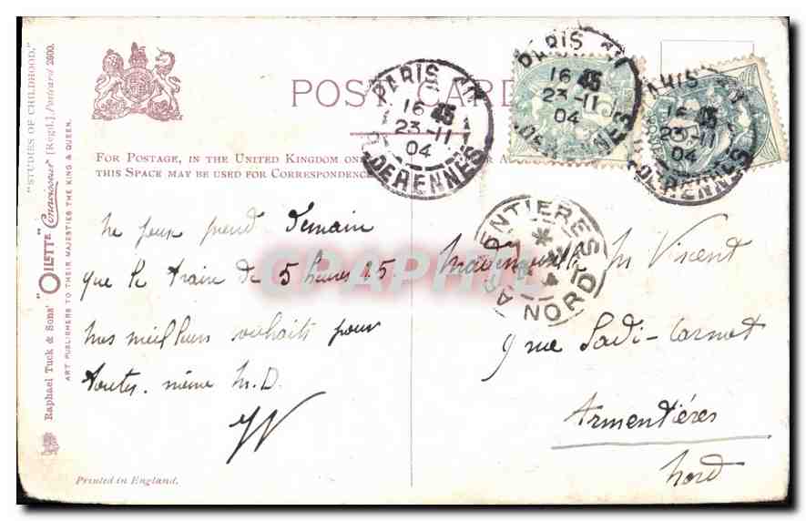 CPA Enfant Elsley — Verso