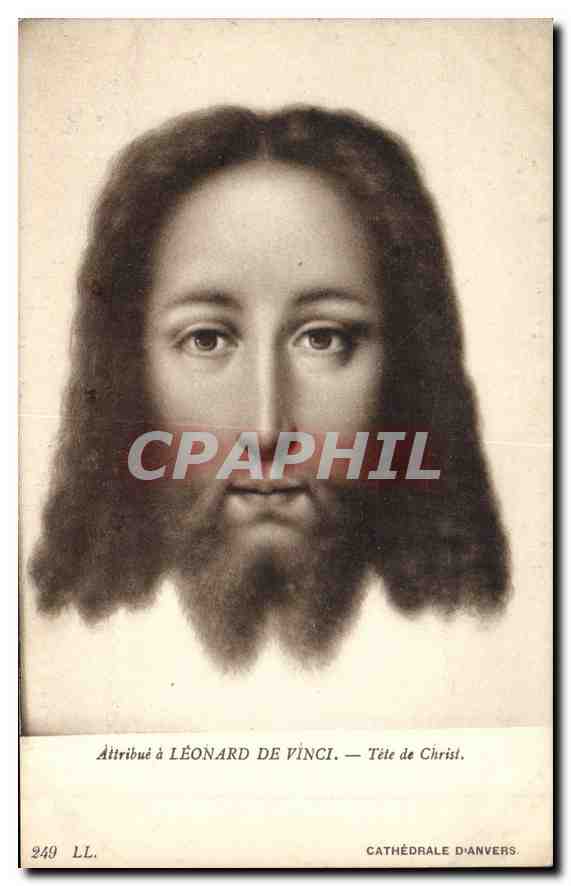 Tête de Christ — Attribué à LÉONARD DE VINCi — CATHÉDRALE D'ANVERS