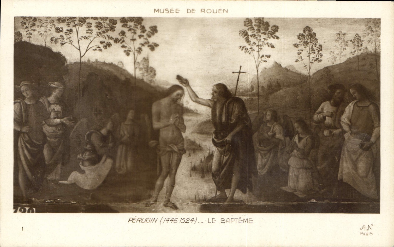 CPA Musee de Rouen Perugin Le Bapteme 
