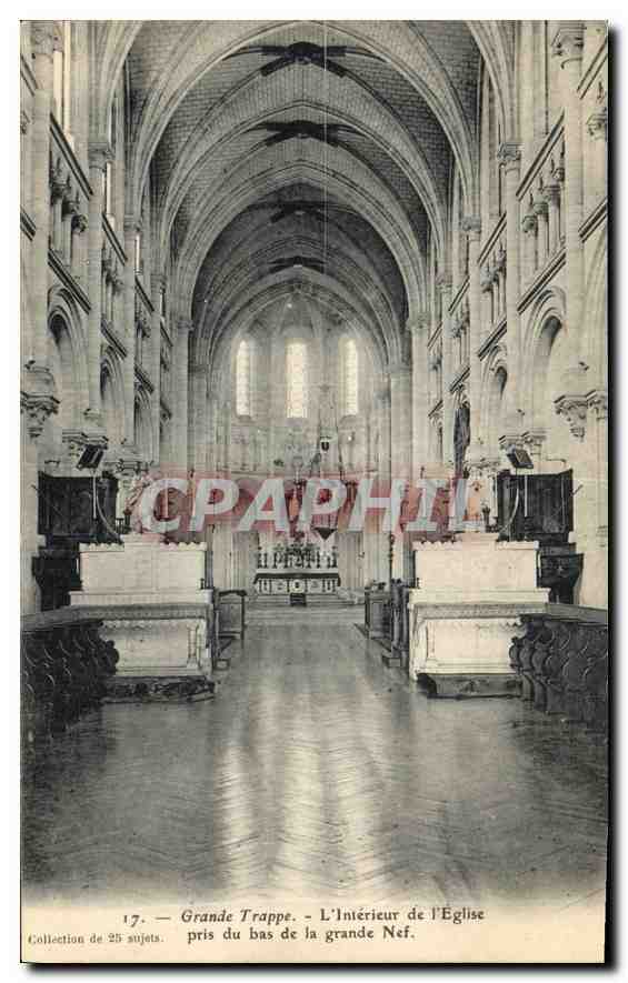 CPA Grande Trappe L'Interieur de l'Eglise pris du bas de la grande Nef 