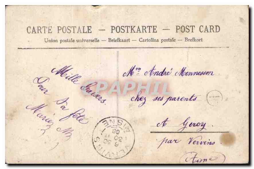CPA Heureuse Fete Enfant — Verso
