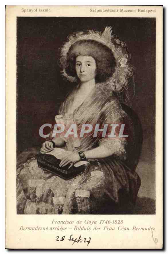 CPA Francisco de Goya 1746 1828 Bermudezne arckepe Bildnis der Frau Cean Bermudez 