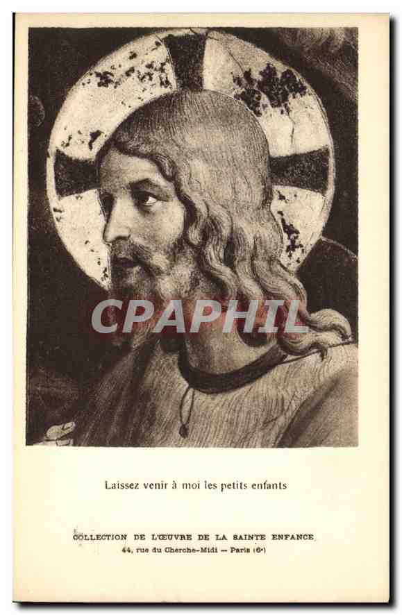 Jésus — Laissez venir à moi les petits enfants — Collection de l'Œuvre de la Sainte Enfance, 44, rue du Cherche-Midi — Paris (8e)