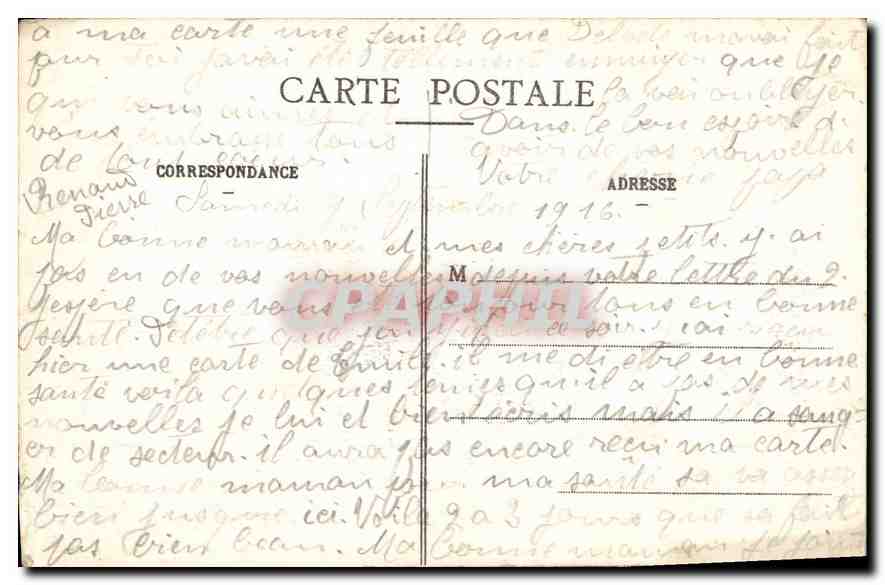 CPA Haute Alsace Kahlenwasen Petit Ballon  — Rückseite