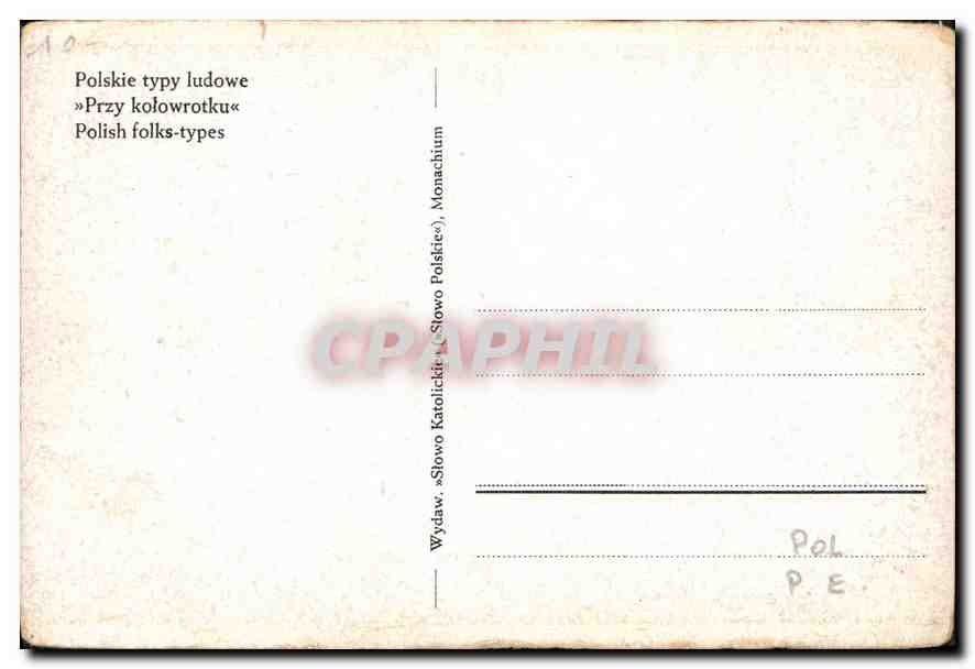 CPA Polskie typy ludowe Pologne Polska — Verso